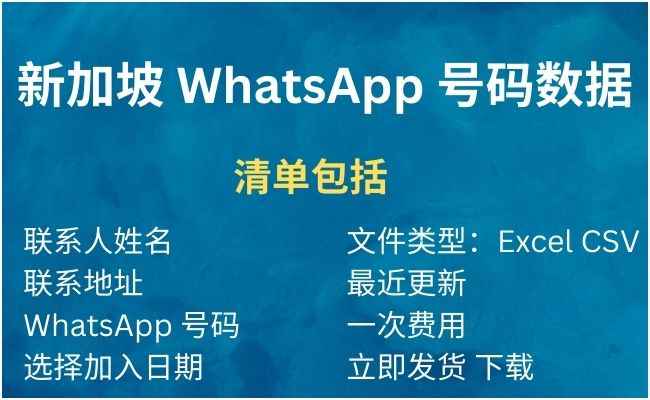 新加坡 WhatsApp 号码数据