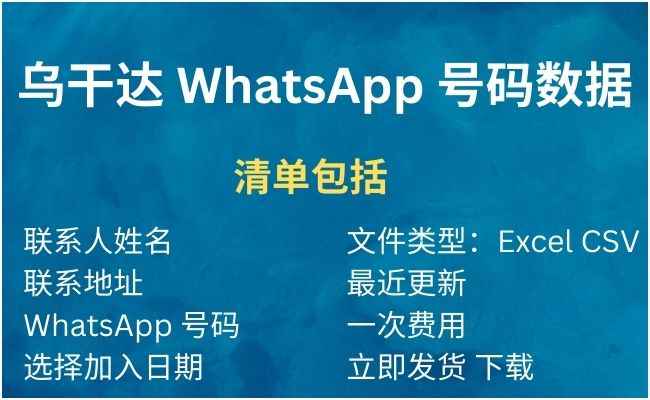 乌干达 WhatsApp 号码数据